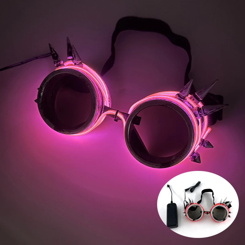 Neon LED Spiked Sunglasses